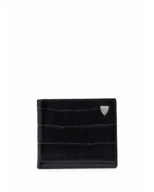 Aspinal Of London クロコエフェクト・二つ折り財布 - ブラック - サムネイル1
