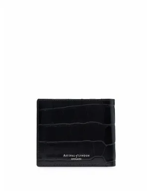 Aspinal Of London クロコエフェクト・二つ折り財布 - ブラック - サムネイル2