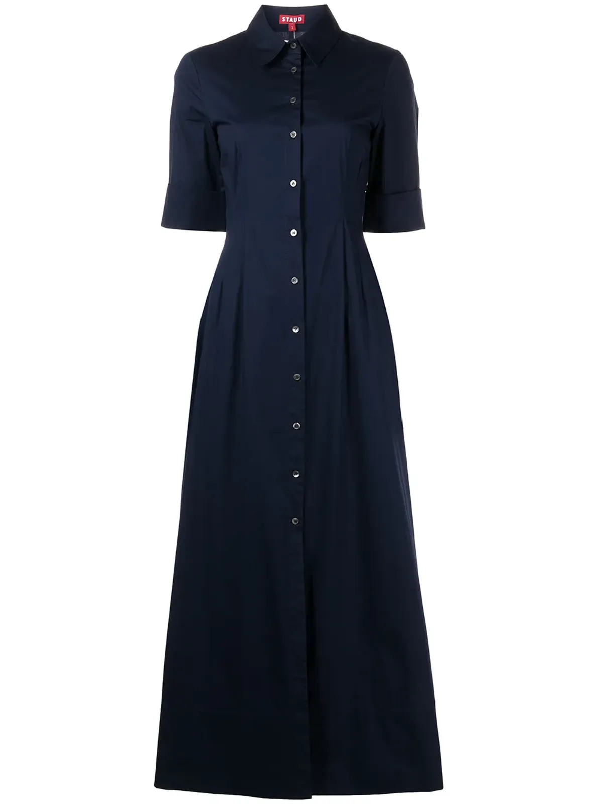 STAUD Joan shirt maxi dress - Blue - 画像1