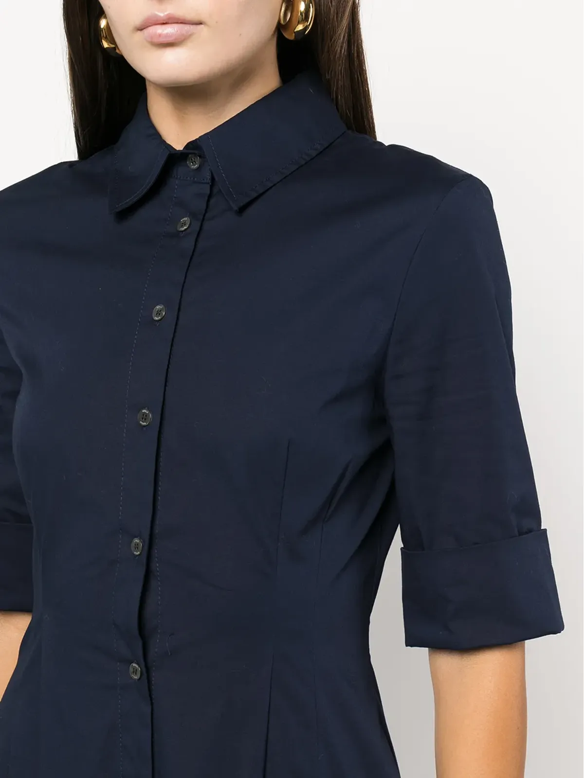 STAUD Joan shirt maxi dress - Blue - 画像5