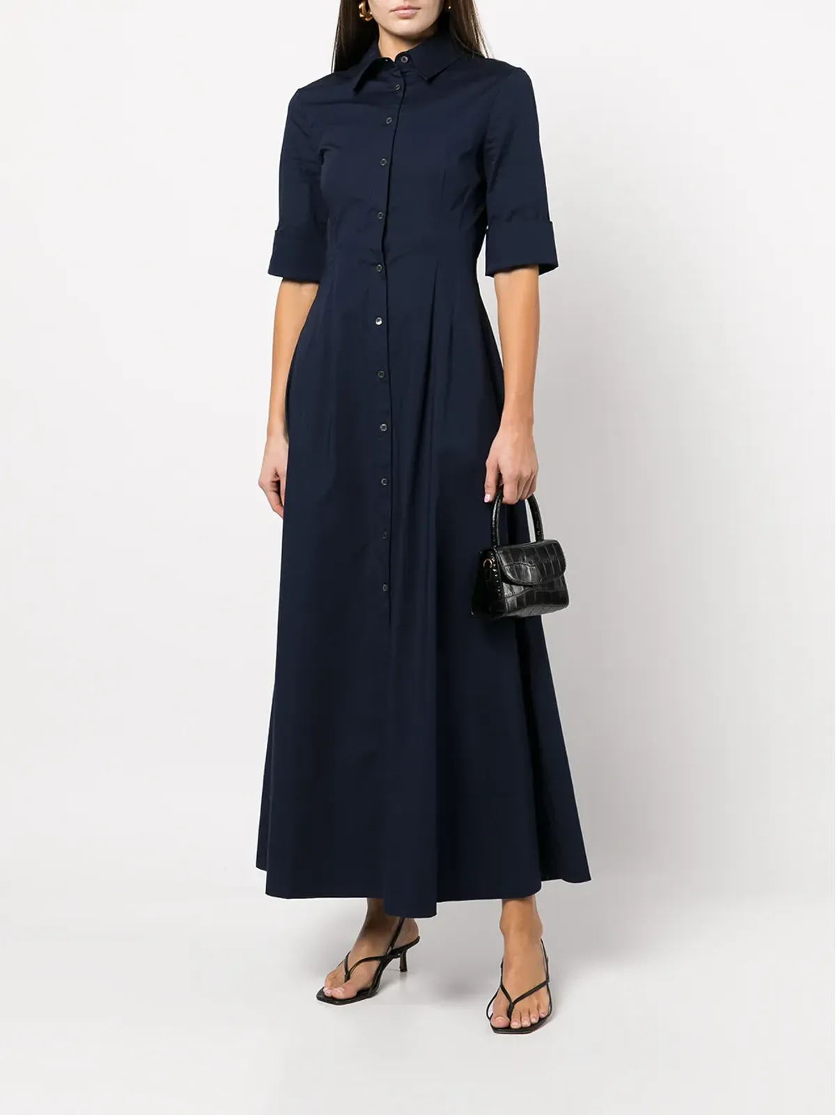 STAUD Joan shirt maxi dress - Blue - 画像2