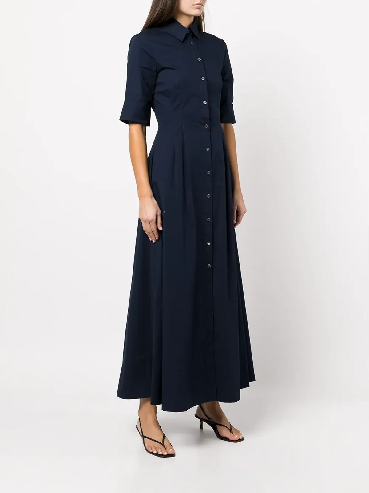 STAUD Joan shirt maxi dress - Blue - 画像3