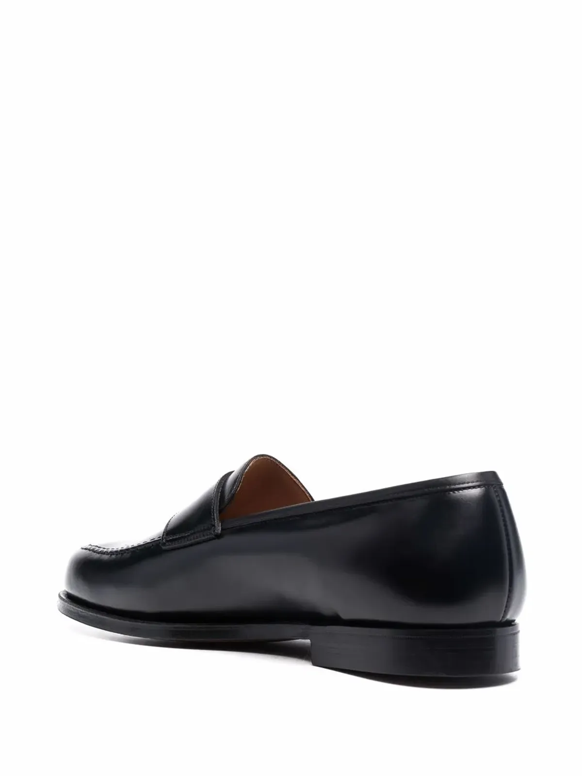 Crockett & Jones アーモンドトゥ レザー ローファー - ブラック - 画像3