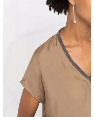 Fabiana Filippi Vネック半袖トップス - サムネイル5