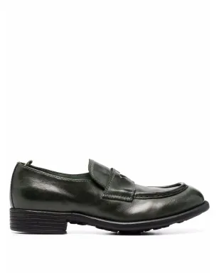 Officine Creative グリーンの高光沢レザー ローファー - サムネイル1