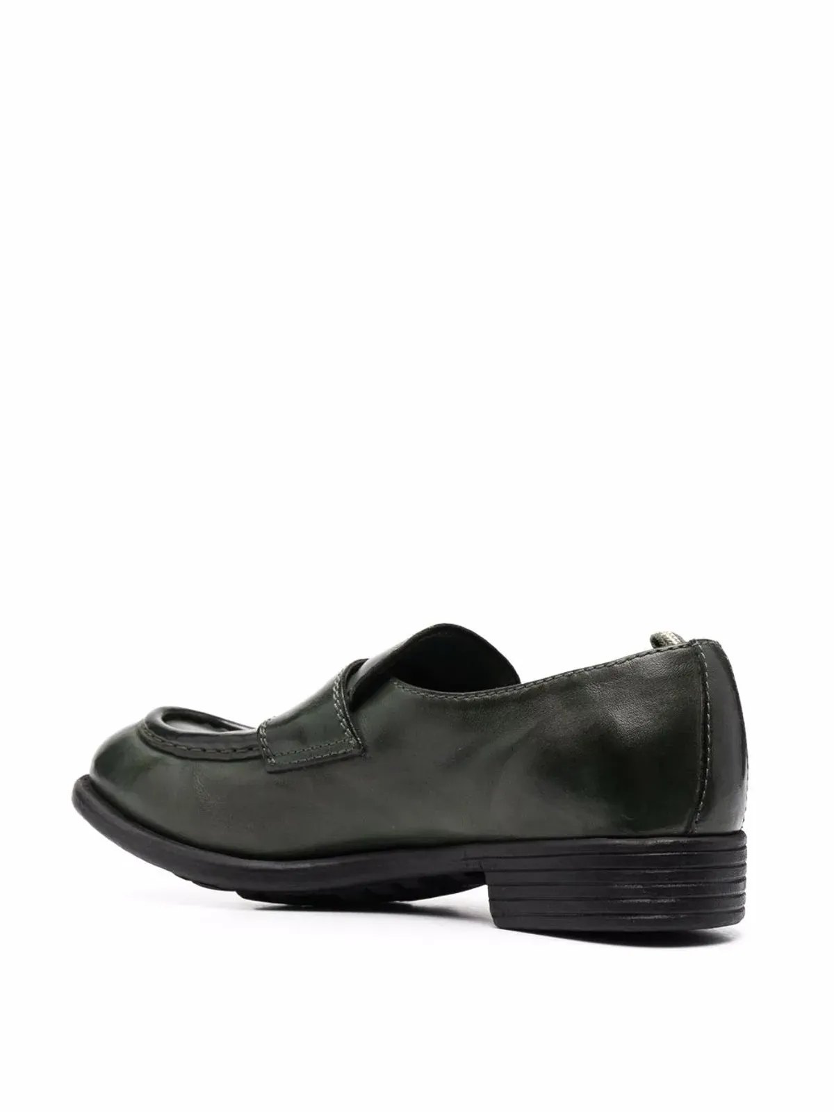 Officine Creative グリーンの高光沢レザー ローファー - 画像3