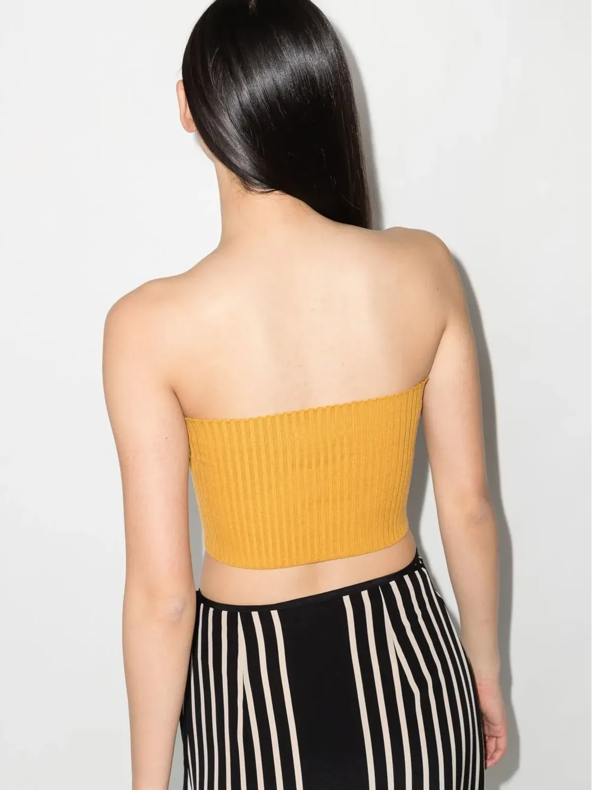Chloé リブ編みバンドゥトップ - 画像3