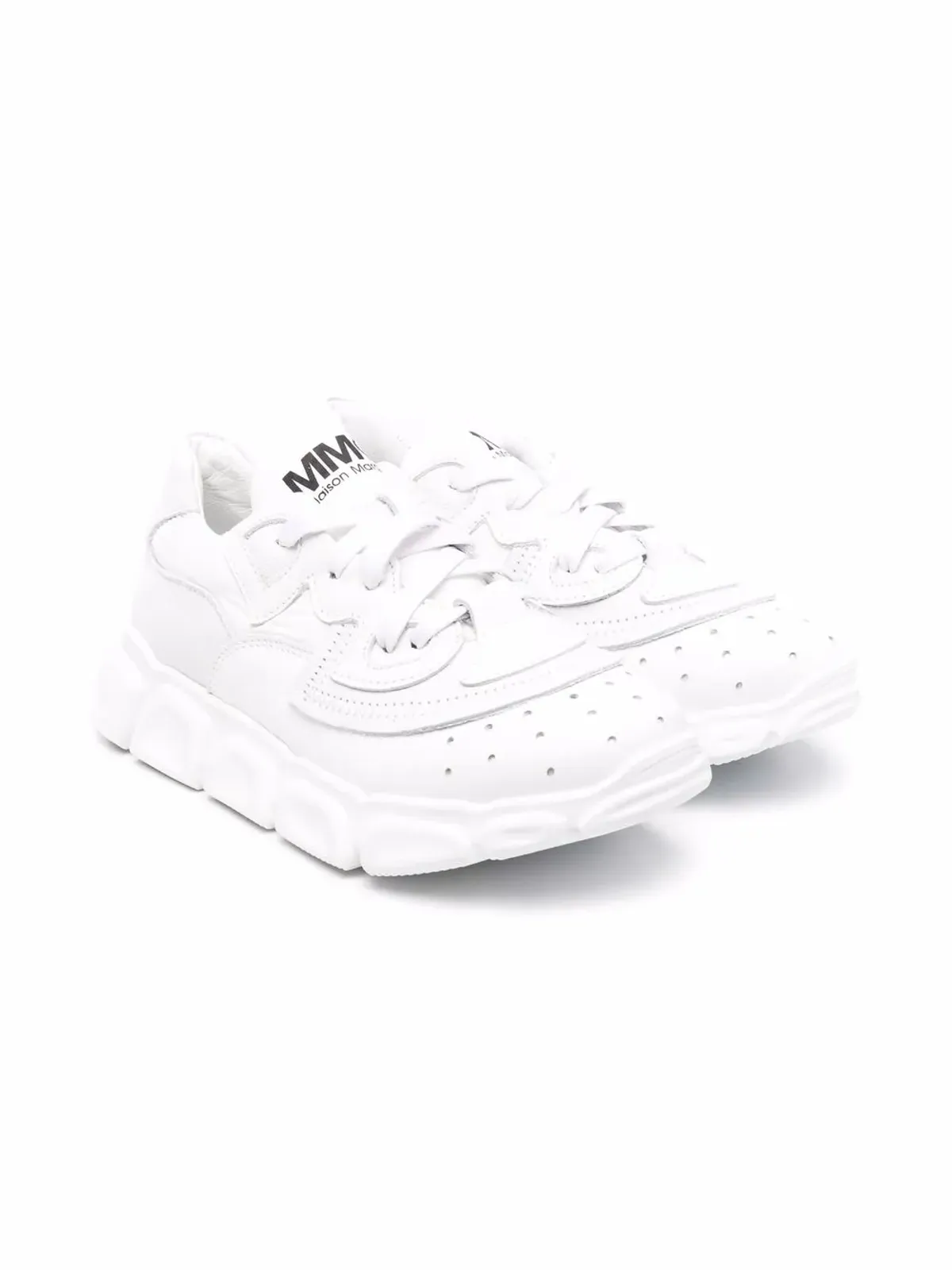 MM6 Maison Margiela Kids レザー ローカット トレーナー - 画像1