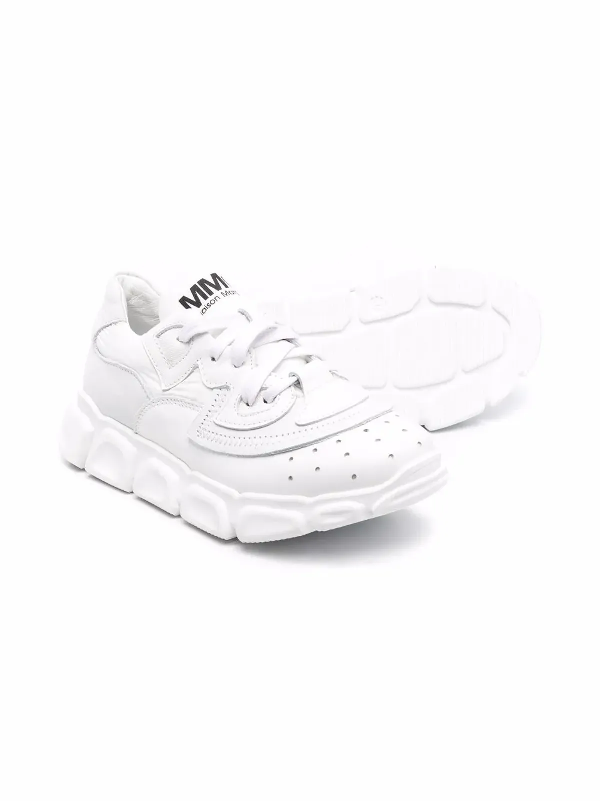 MM6 Maison Margiela Kids レザー ローカット トレーナー - 画像2