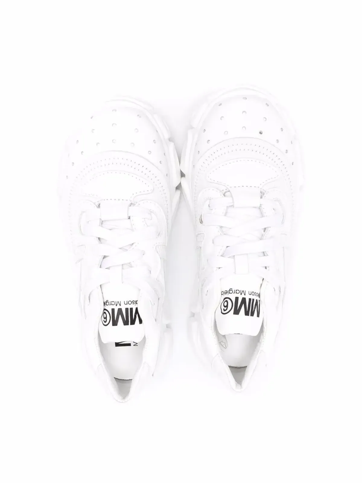 MM6 Maison Margiela Kids レザー ローカット トレーナー - 画像3