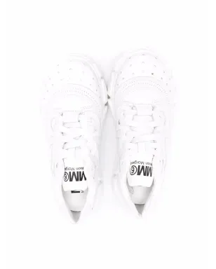 MM6 Maison Margiela Kids レザー ローカット トレーナー - サムネイル3