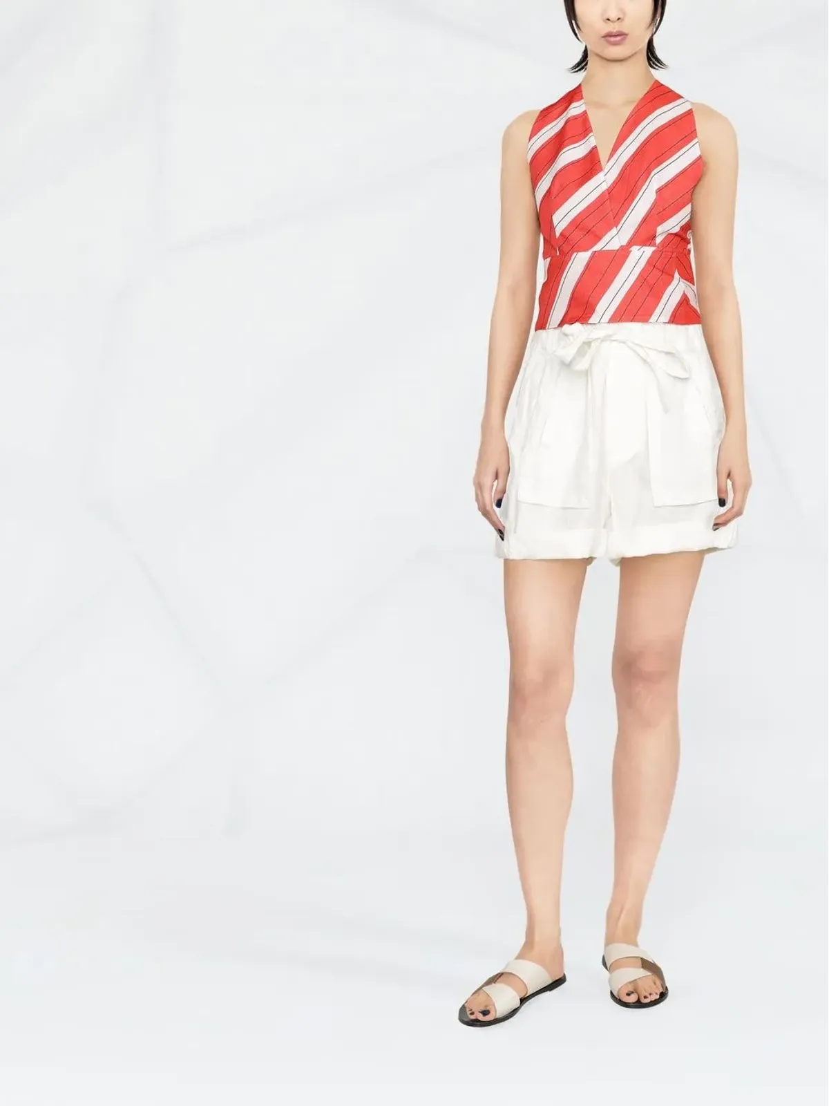 Polo Ralph Lauren ベルテッドカーゴポケットショーツ - White - 画像2