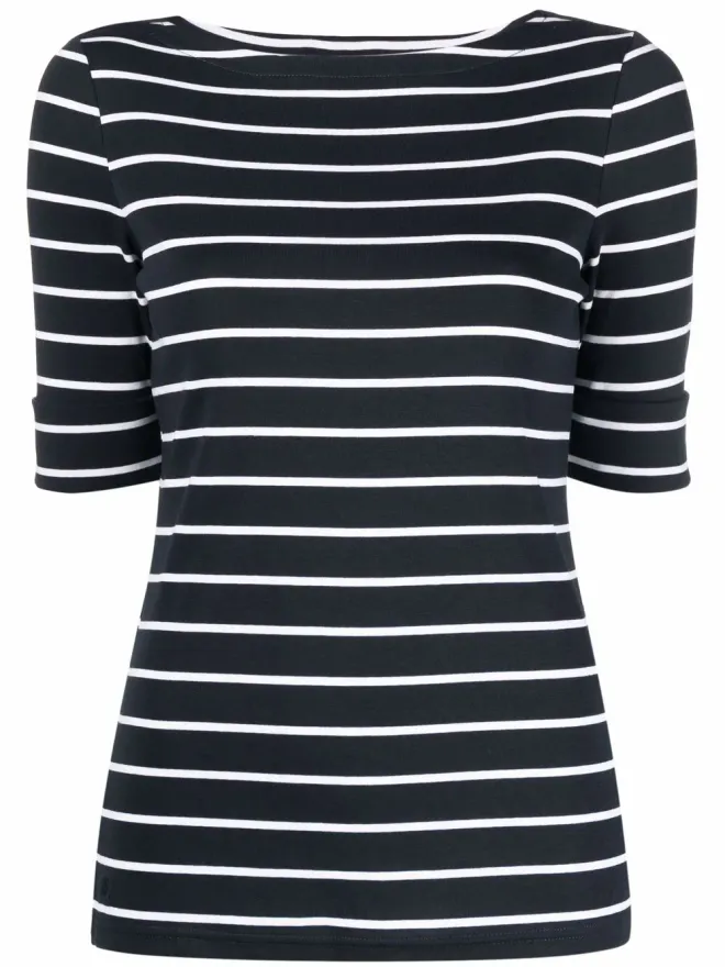 Lauren Ralph Lauren Lauren Ralph Lauren 水平ストライプの半袖トップの商品画像