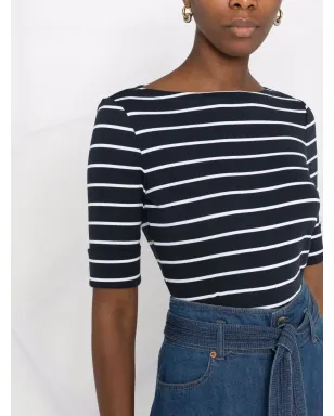 Lauren Ralph Lauren 水平ストライプの半袖トップ - サムネイル5