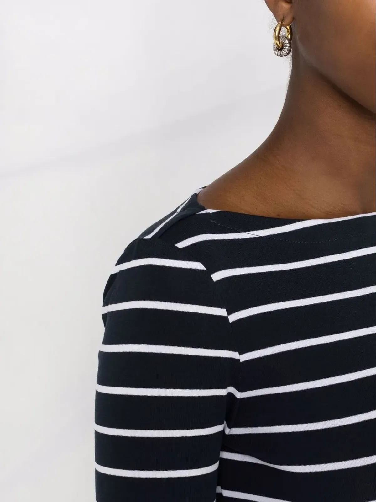 Lauren Ralph Lauren 水平ストライプの半袖トップ - 画像3