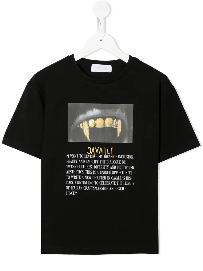 Roberto Cavalli Junior Roberto Cavalli Junior グラフィックロゴプリント Tシャツの商品画像