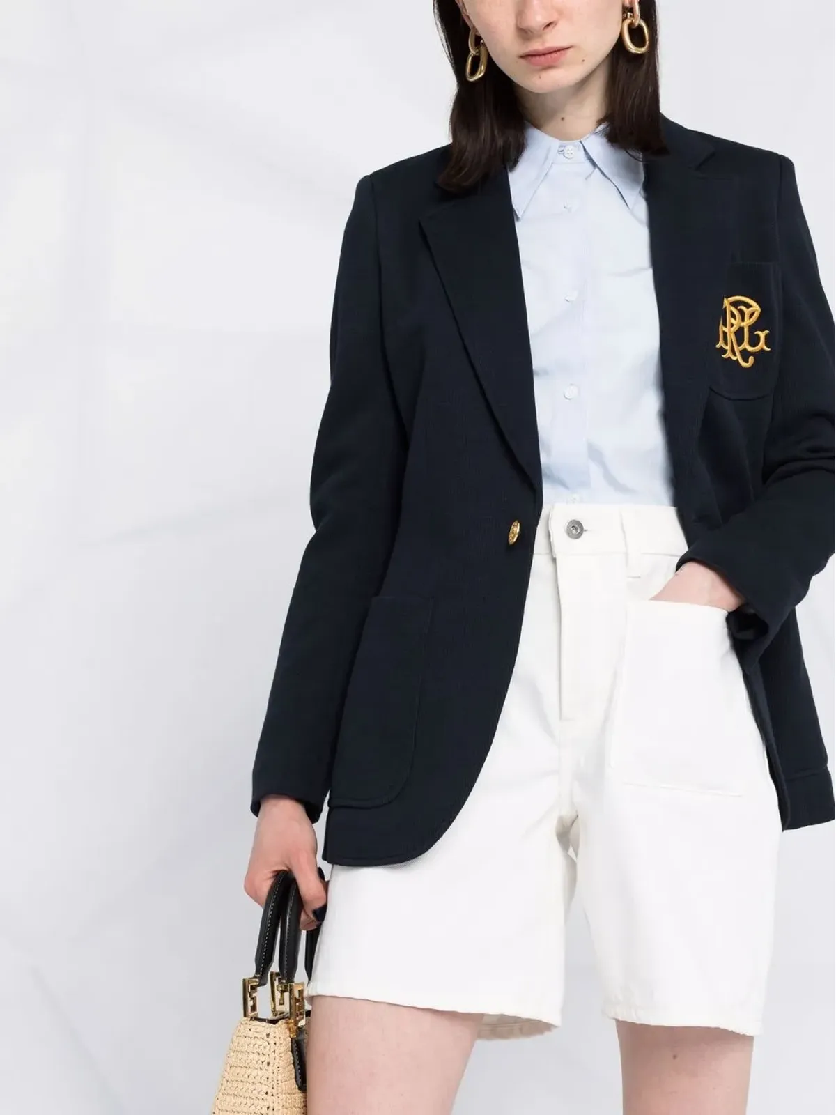 Polo Ralph Lauren 刺繍入りモノグラム ダブルニット ブレザー - 画像5