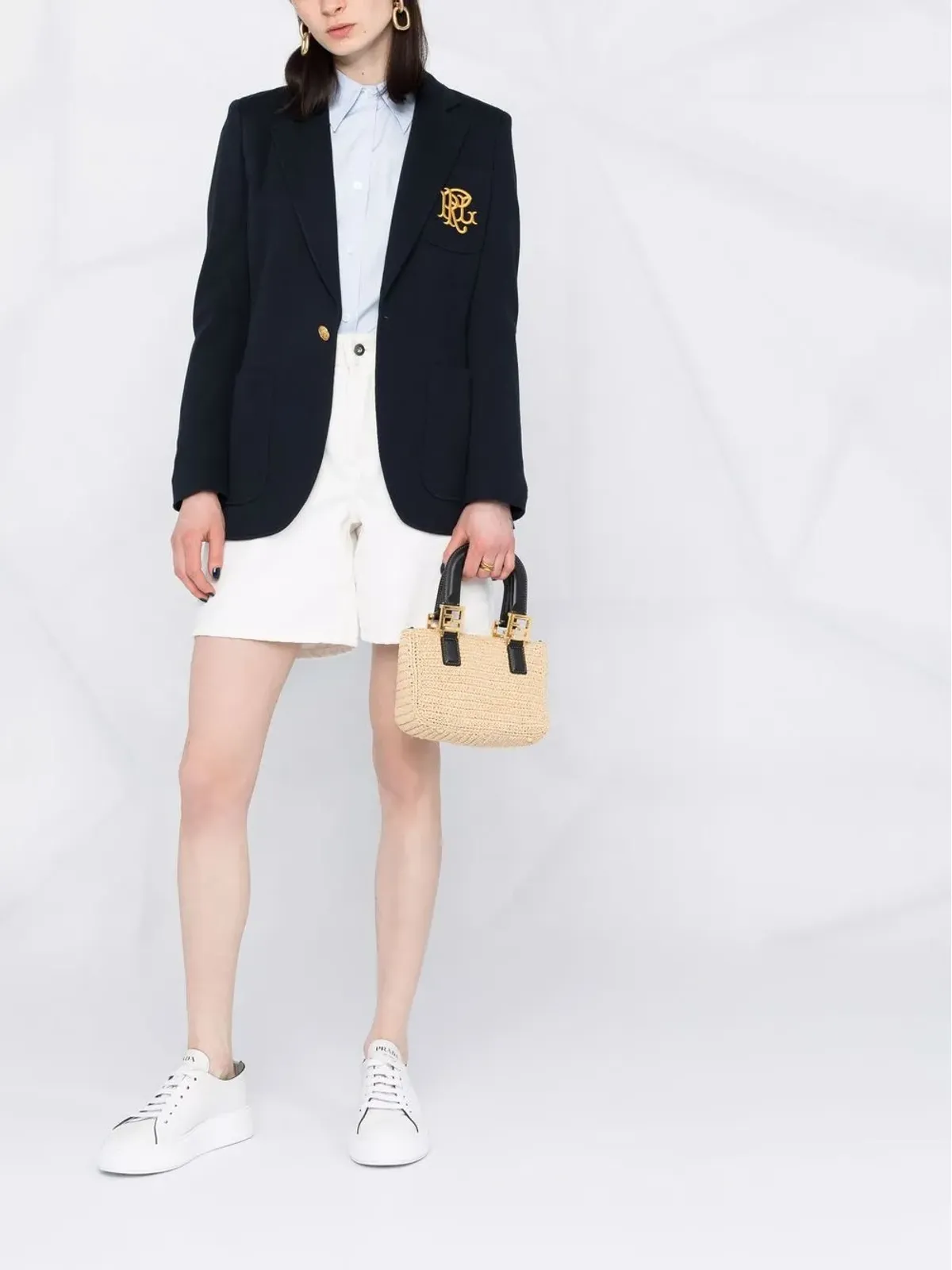 Polo Ralph Lauren 刺繍入りモノグラム ダブルニット ブレザー - 画像2