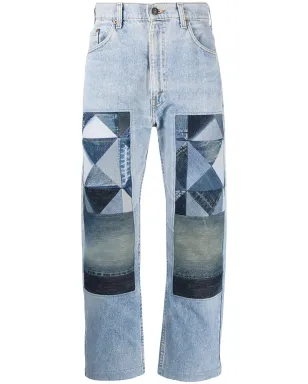 Children Of The Discordance NY Old Patch jeans - Blue - サムネイル1