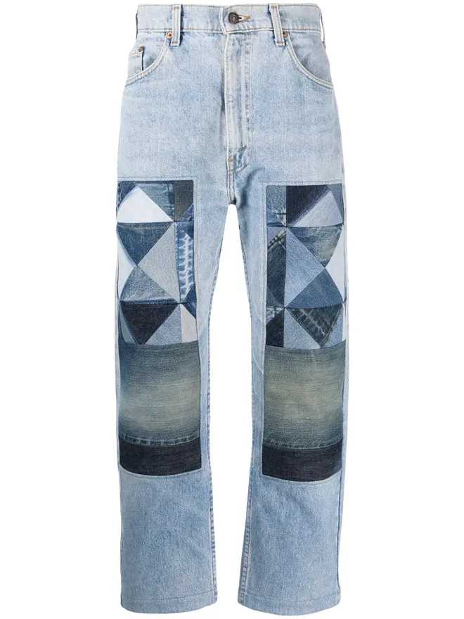 Children of the Discordance Children Of The Discordance NY Old Patch jeans - Blueの商品画像