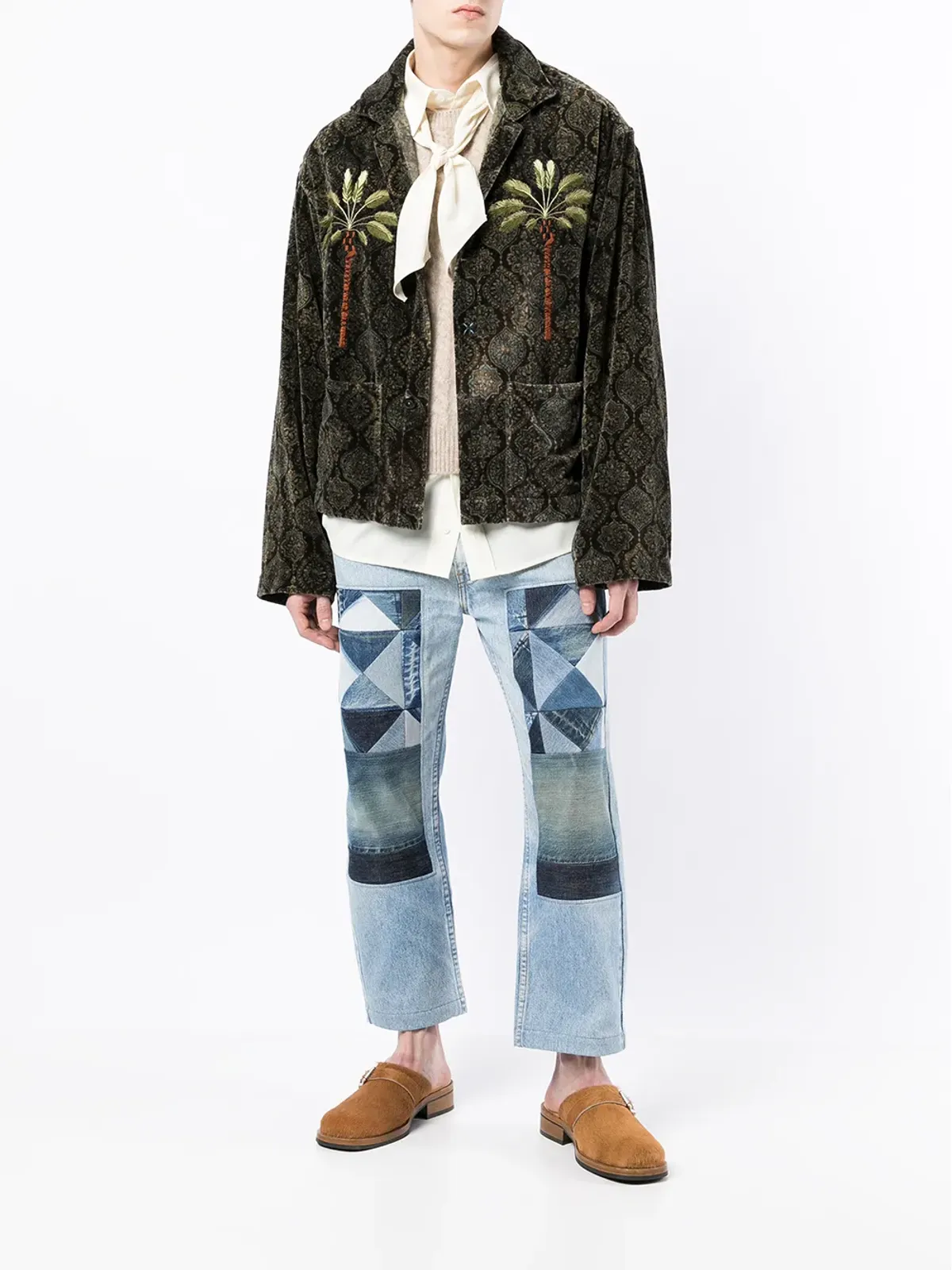 Children Of The Discordance NY Old Patch jeans - Blue - 画像2
