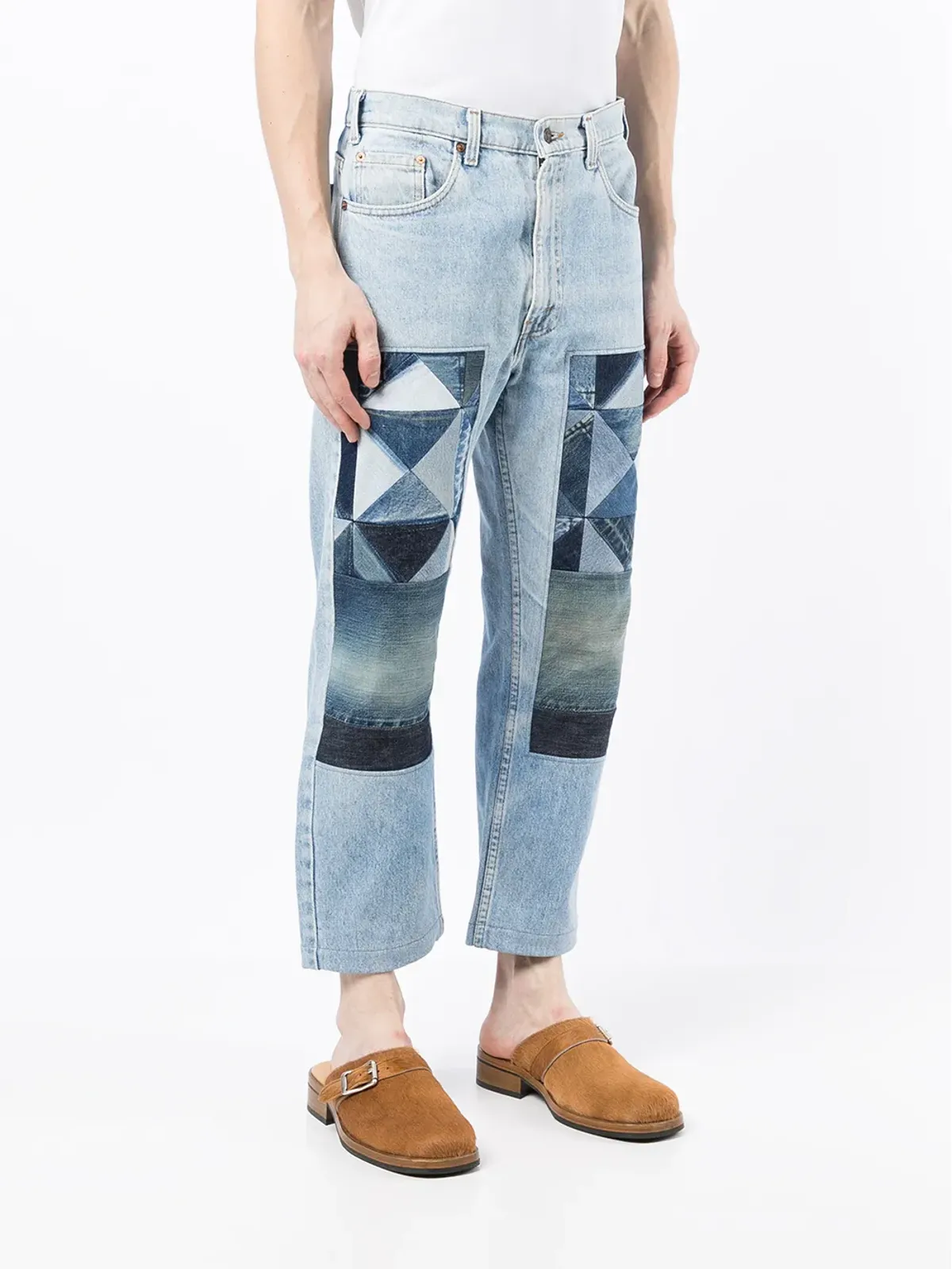 Children Of The Discordance NY Old Patch jeans - Blue - 画像3