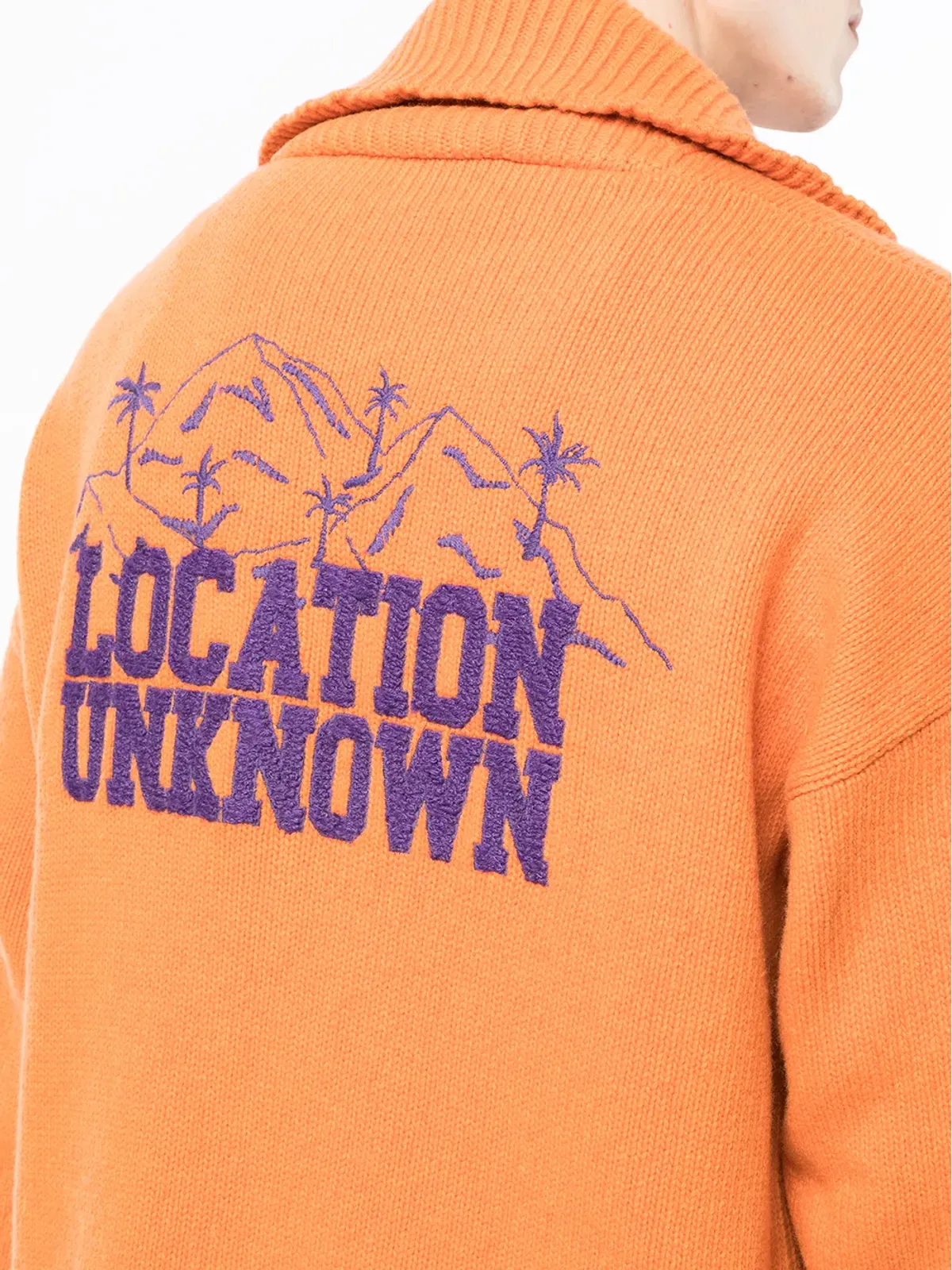 Palm Angels Unknown Locationジップ付きカーディガン（オレンジ） - 画像5