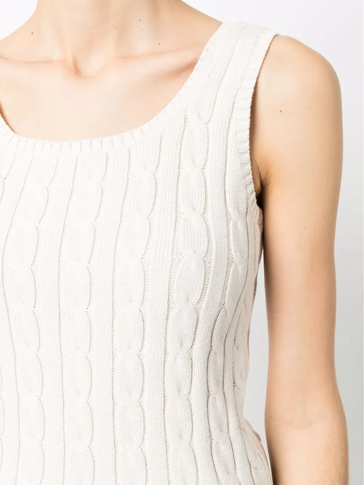 Lauren Ralph Lauren ケーブルニット スクープネック トップ - 画像5