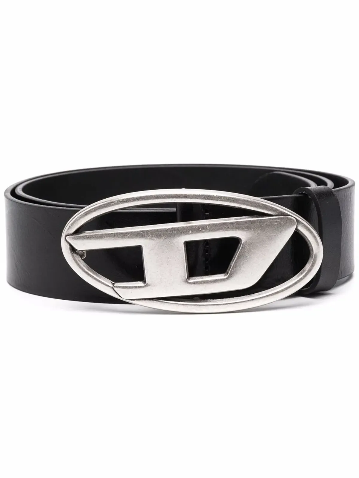 Diesel 1DR ロゴバックル レザーベルト - 画像1
