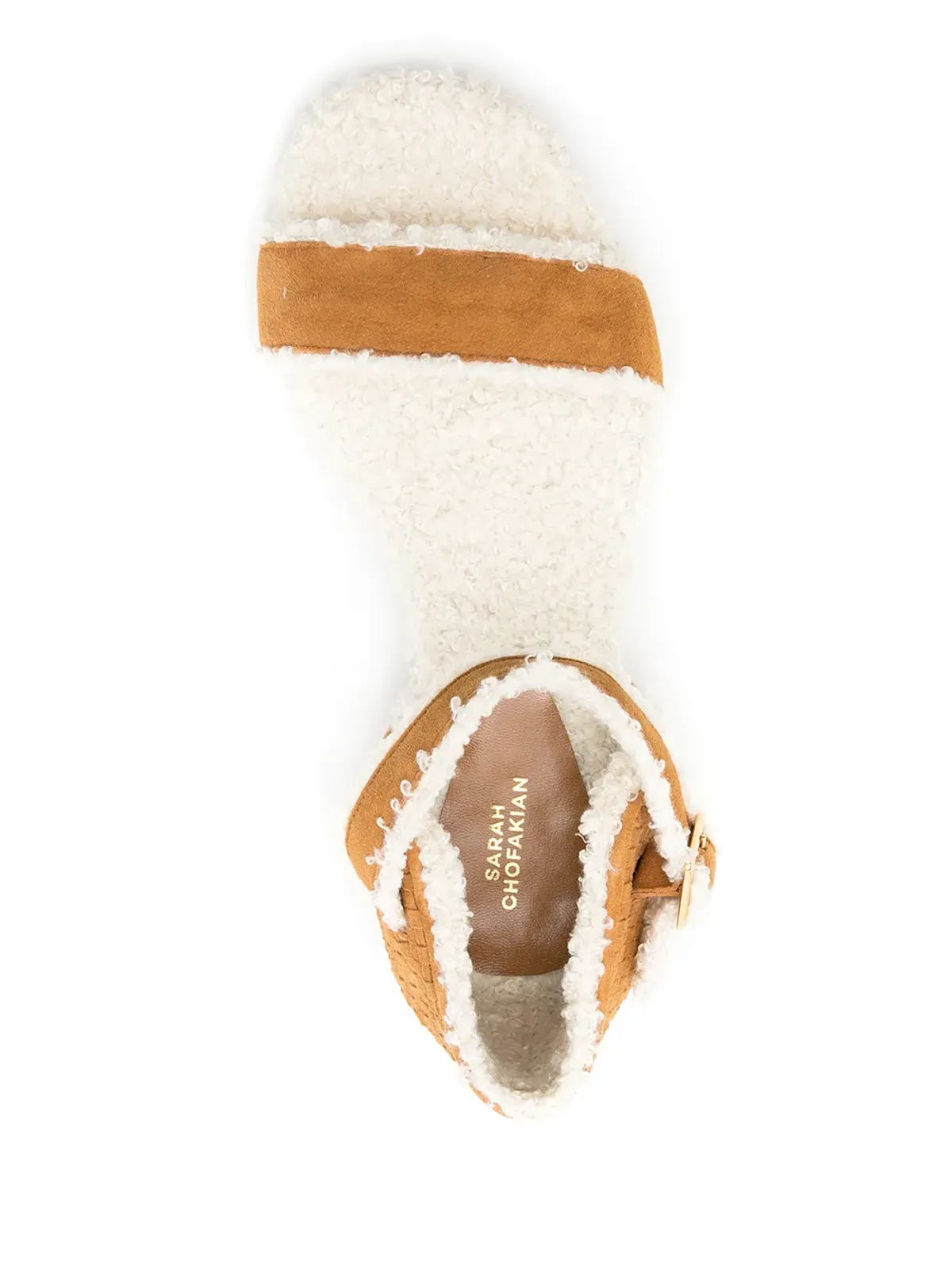 Sarah Chofakian Jude fluffy sandals - 画像4