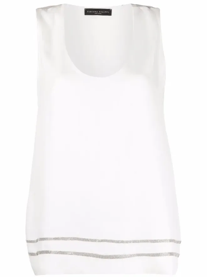 Fabiana Filippi Fabiana Filippi チェーンリンクトリムベストトップの商品画像