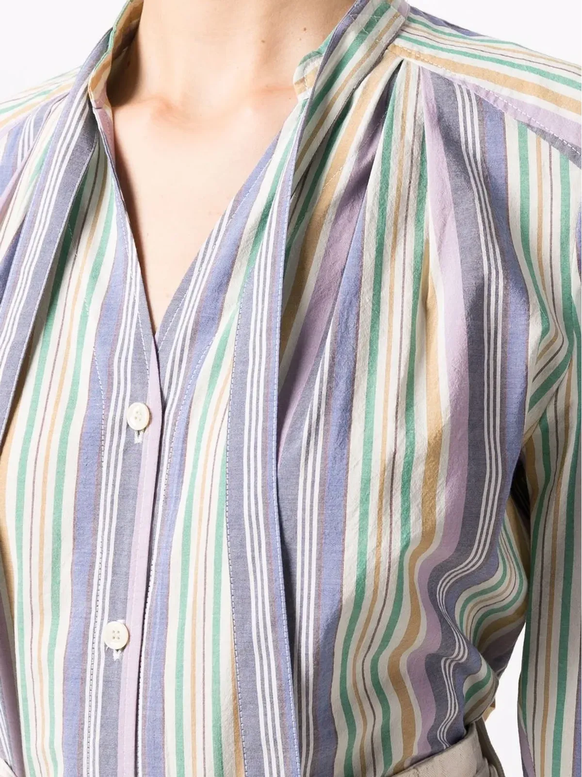 ISABEL MARANT ティヴェルナ ストライプ ブラウス - 画像5