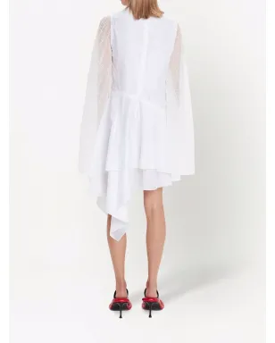 JW Anderson 白地の透け袖アシンメトリードレス - サムネイル4