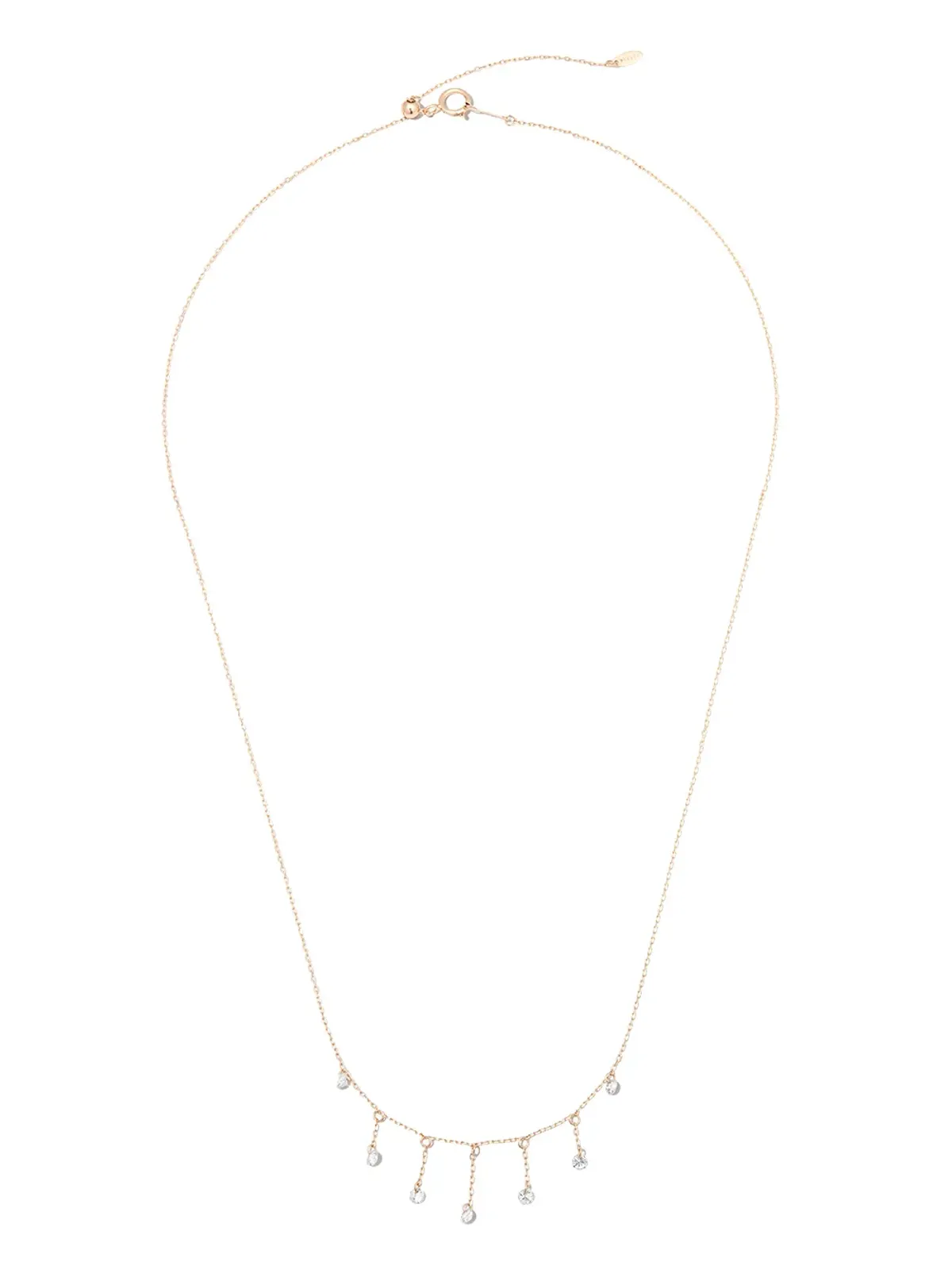 Persée 18kt yellow gold Bohème diamond drop necklace - 画像2