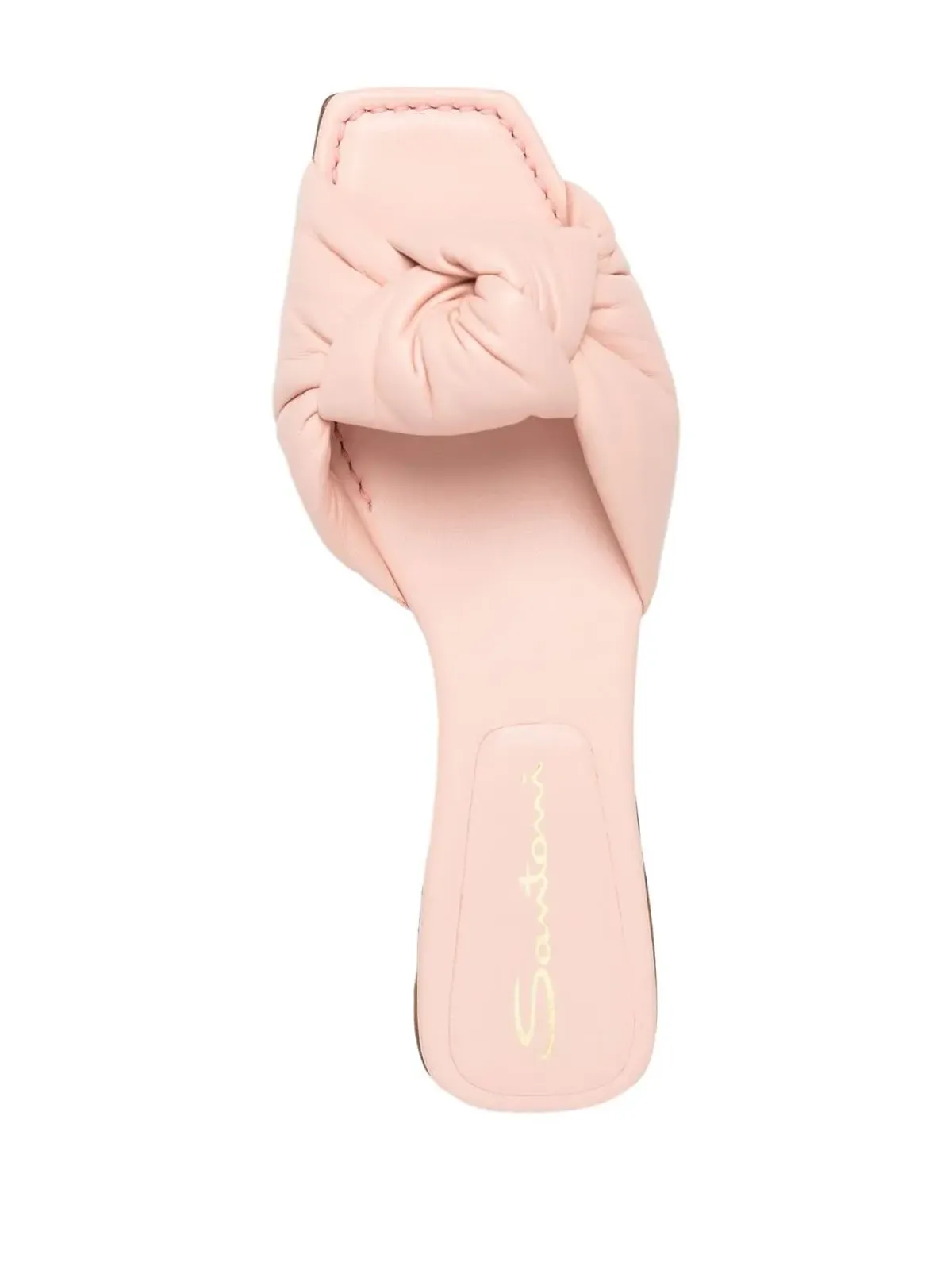Santoni ノットディテール レザー サンダル - 画像4