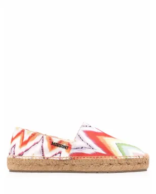 Missoni ジグザグプリント フラットエスパドリーユ - オレンジ - サムネイル1