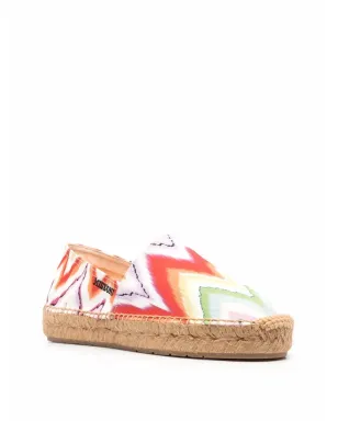 Missoni ジグザグプリント フラットエスパドリーユ - オレンジ - サムネイル2