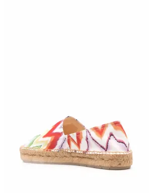 Missoni ジグザグプリント フラットエスパドリーユ - オレンジ - サムネイル3