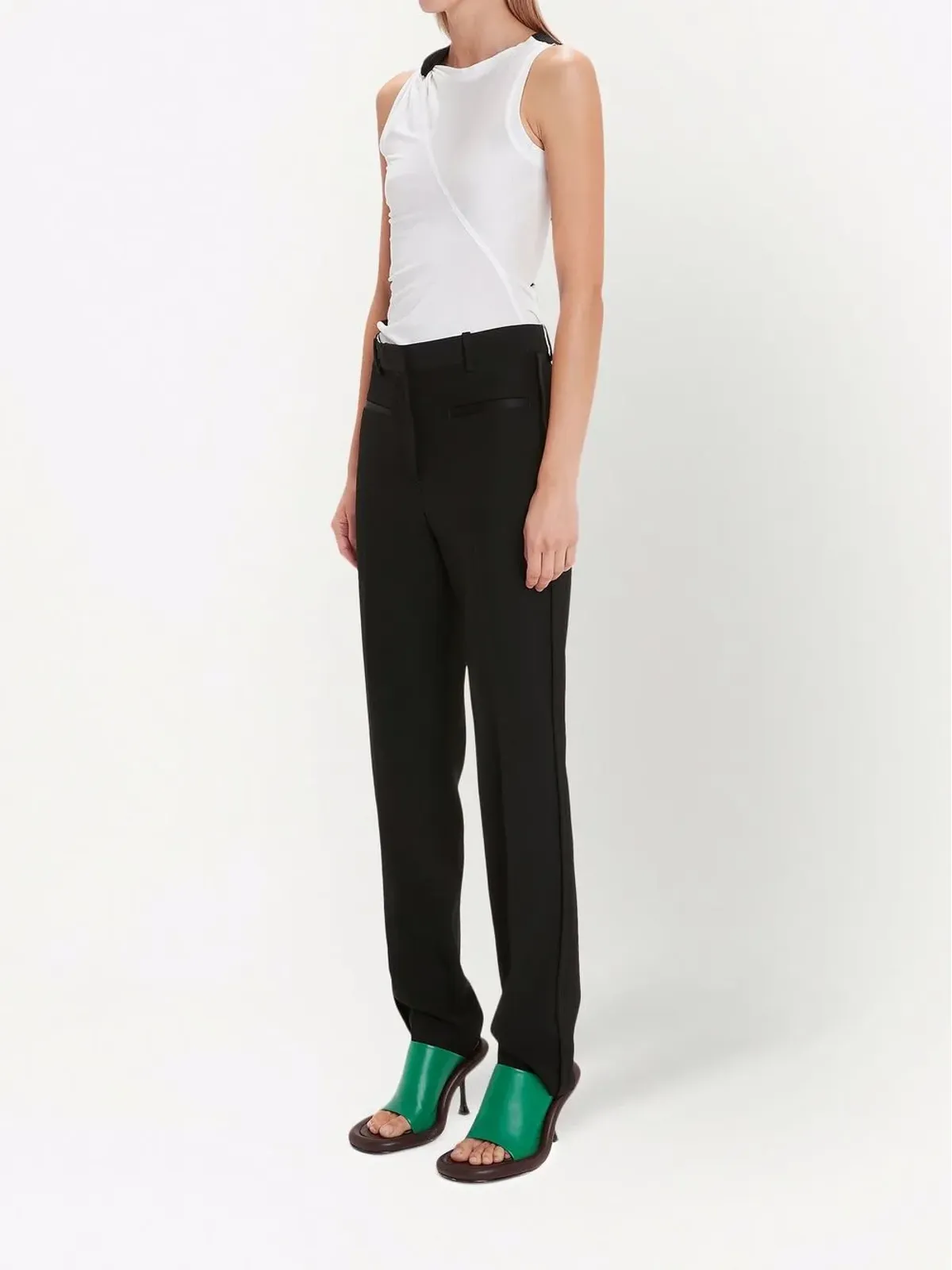 JW Anderson スリムフィット タキシードパンツ - 画像3