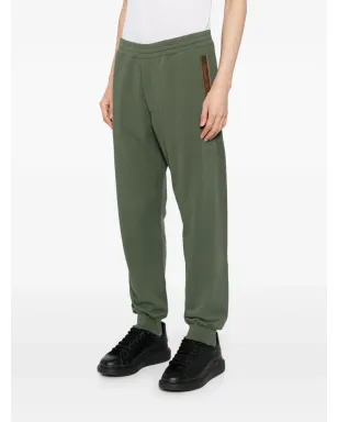 Alexander McQueen スリムフィット コットン トラックパンツ グリーン - サムネイル3
