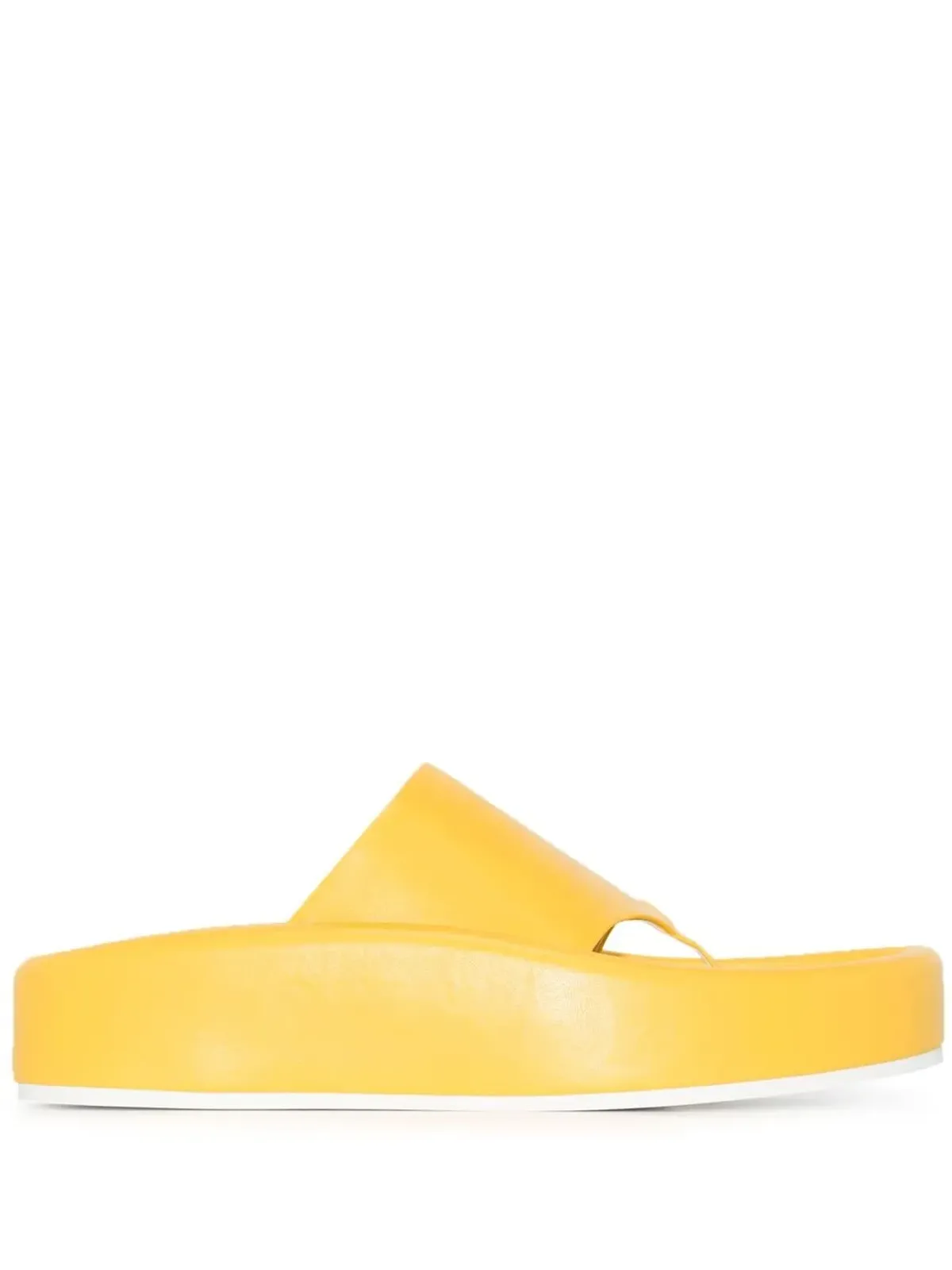 MM6 Maison Margiela ワイドストラップ フリップフロップ - Yellow - 画像1