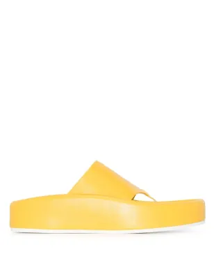 MM6 Maison Margiela ワイドストラップ フリップフロップ - Yellow - サムネイル1