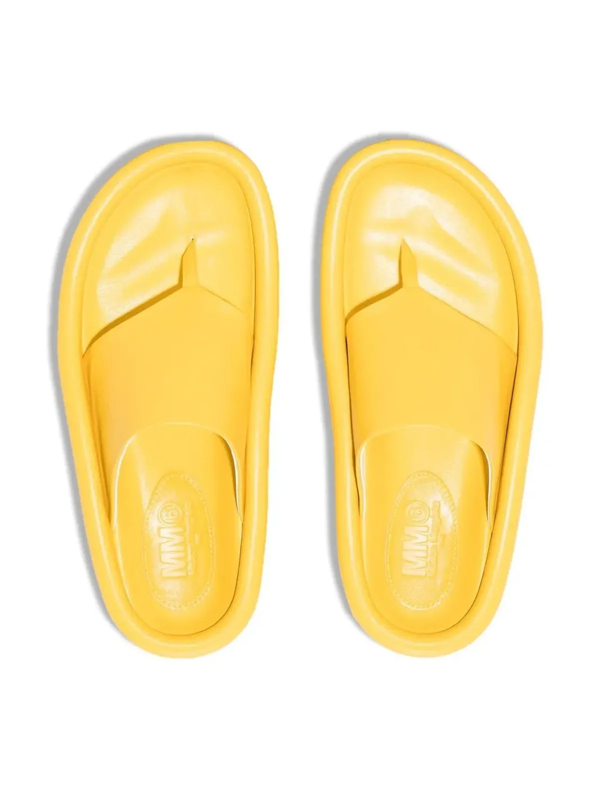 MM6 Maison Margiela ワイドストラップ フリップフロップ - Yellow - 画像4