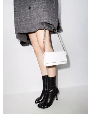 Maison Margiela フォーステッチ・ディテール レザー クラッチバッグ（ホワイト） - サムネイル2