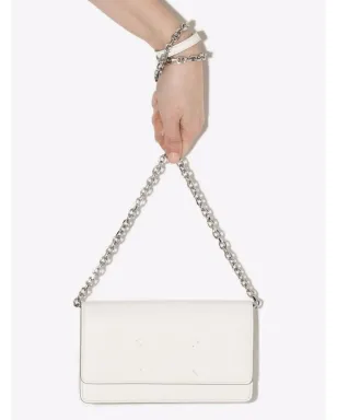 Maison Margiela フォーステッチ・ディテール レザー クラッチバッグ（ホワイト） - サムネイル4