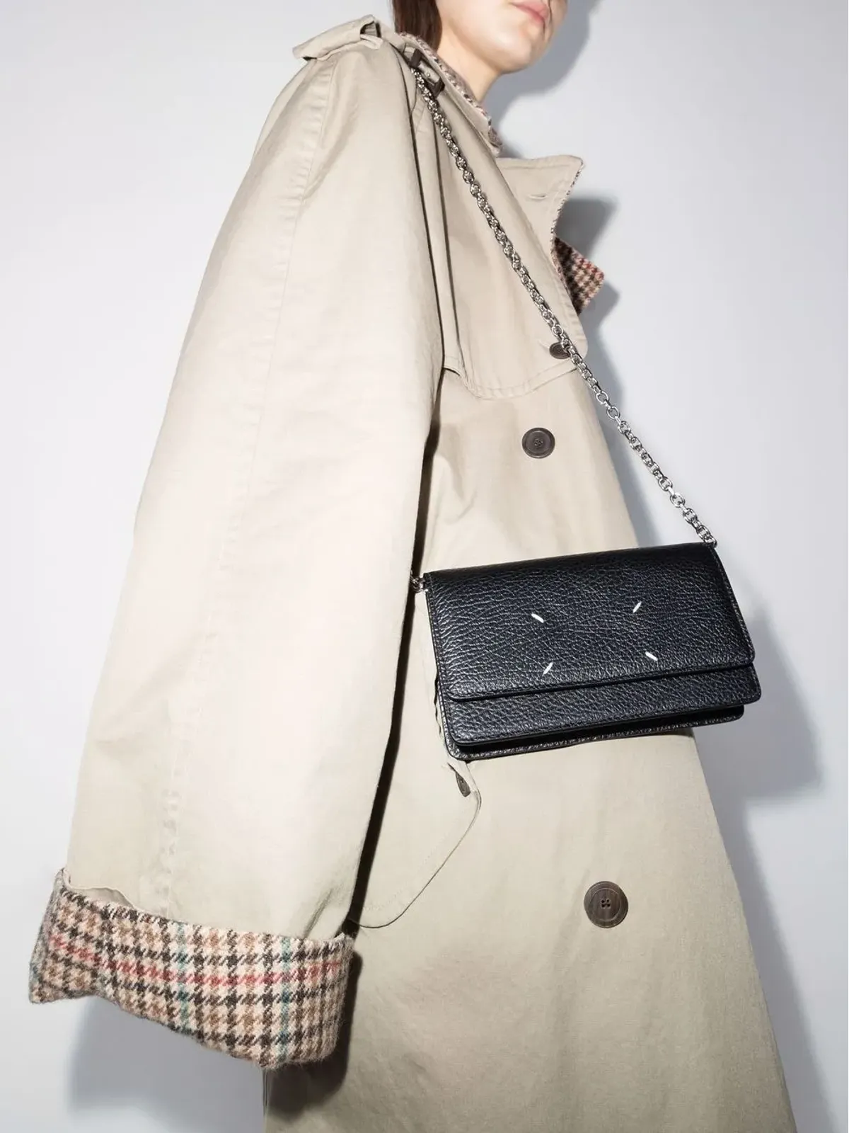 Maison Margiela フォーステッチ ロゴ ショルダーバッグ - 画像2