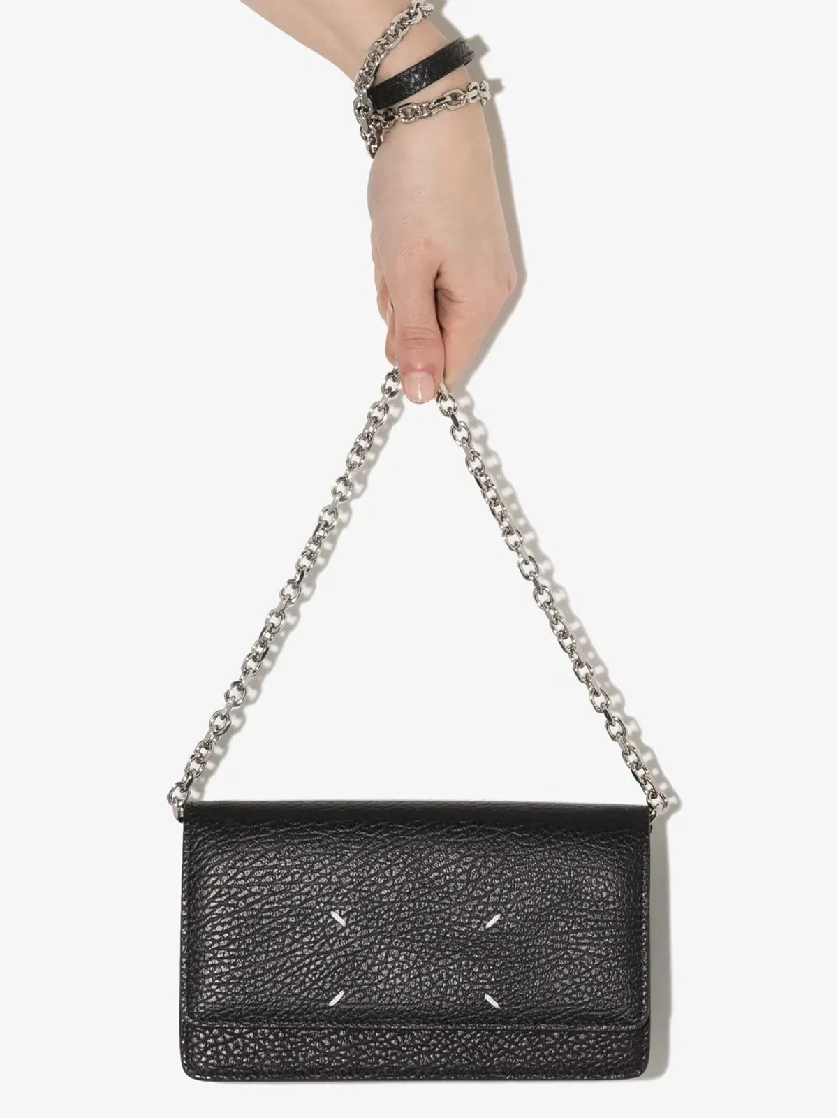 Maison Margiela フォーステッチ ロゴ ショルダーバッグ - 画像4