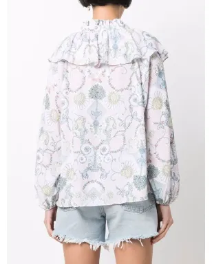See by Chloé バロックプリントのフリルブラウス - サムネイル4