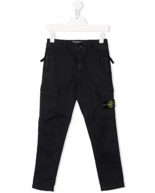 Stone Island Junior サイドロゴパッチトラウザー - サムネイル1