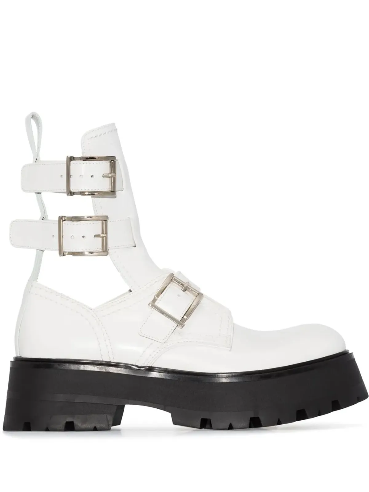 Alexander McQueen バックル留めケージブーツ - 画像1